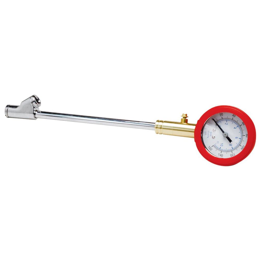 TruckSpec 160 Psi Dial Tire Gauge Straight Chuck, , large