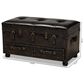 Baxton Studio Callum 2-Drawer Storage Trunk Ottoman Set in Distressed Dark Brown, , large