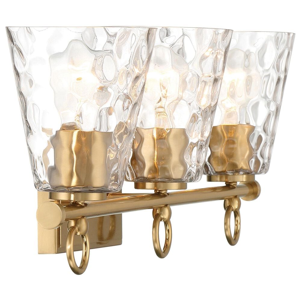 Creative Coop Imogen 3-Light Vanity Light in Brushed Gold, , large