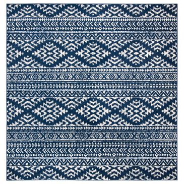 Safavieh Tulum 6"7" Square Navy and Ivory Area Rug, , large