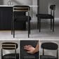 Morden Fort Modern Boucle Side Chair with Black Cushion in Black and Gold (Set of 6), , large