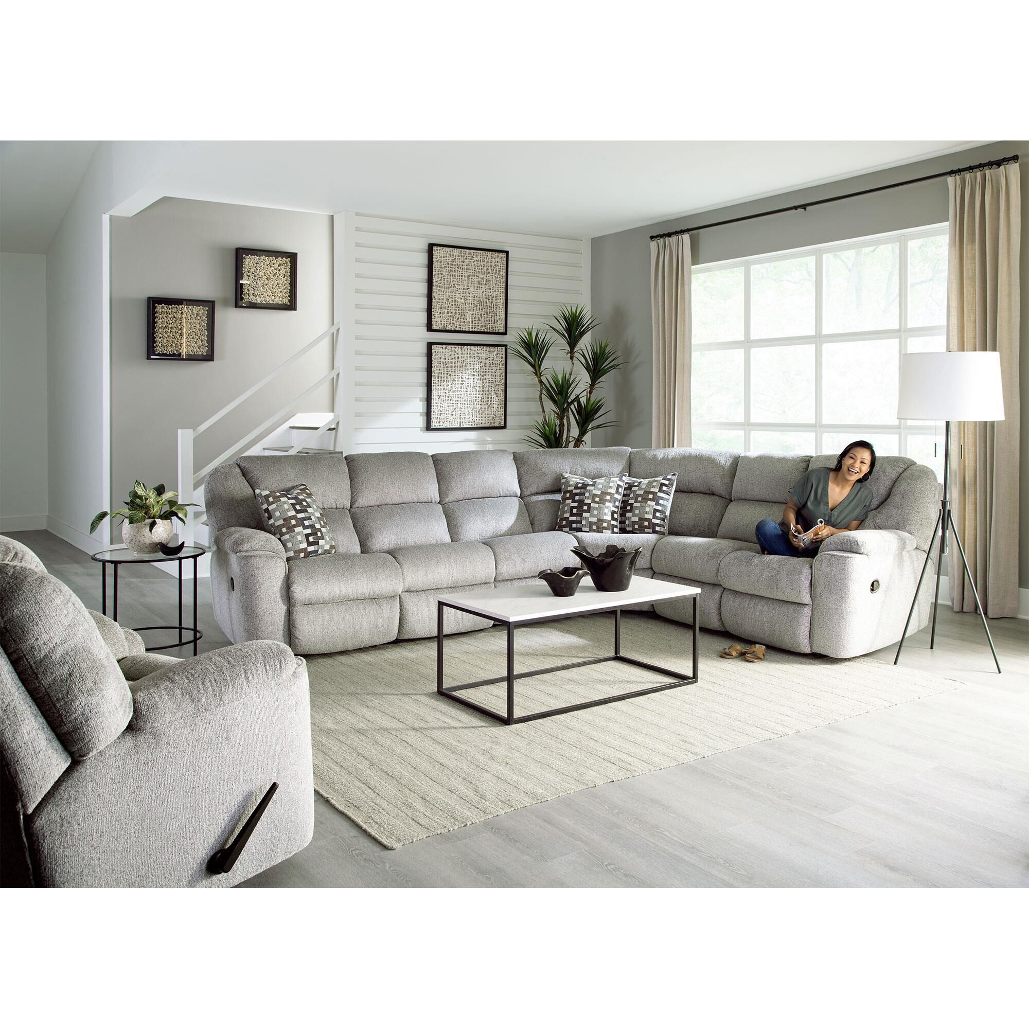 Homestretch Manual Rocker Recliner in Juniper Platinum NFM