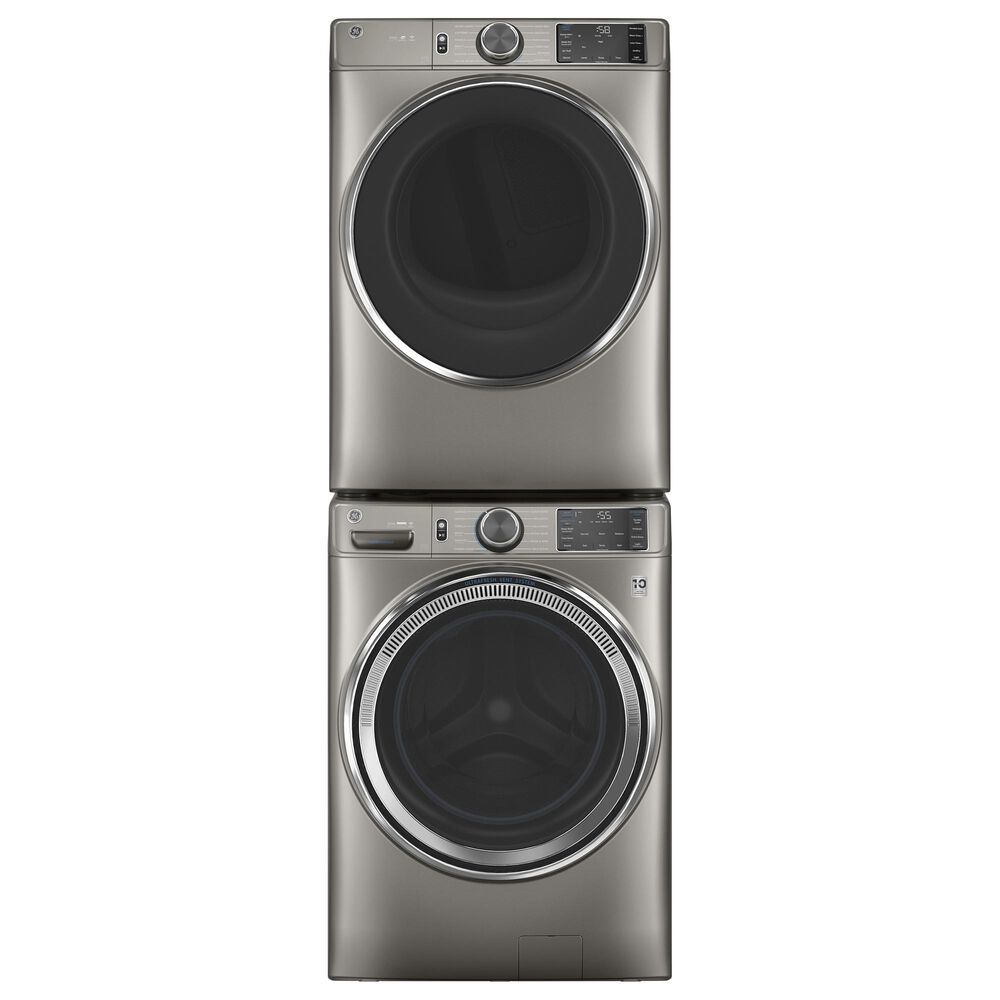 GE Appliances 4.8 Cu. Ft. Front Load Washer with Steam in Satin Nickel, , large