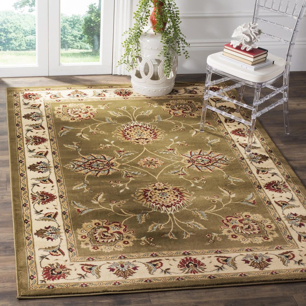 Safavieh Lyndhurst LNH555 4&#39; x 6&#39; Green and Ivory Area Rug, , large
