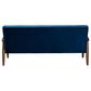 Baxton Studio Sorrento Stationary Sofa in Navy Blue Velvet, , large