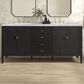 James Martin Vanities Myrrin 72" Double Vanity in Carbon Oak with 3 cm Carrara White Marble Top, , large