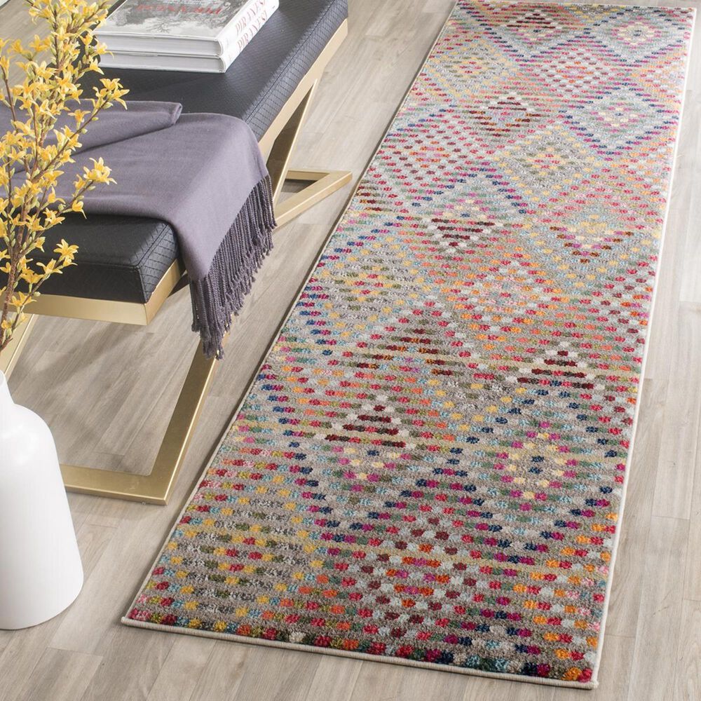 Safavieh Monaco MNC204F-212 2"2" x 12" Multi/Beige Runner, , large