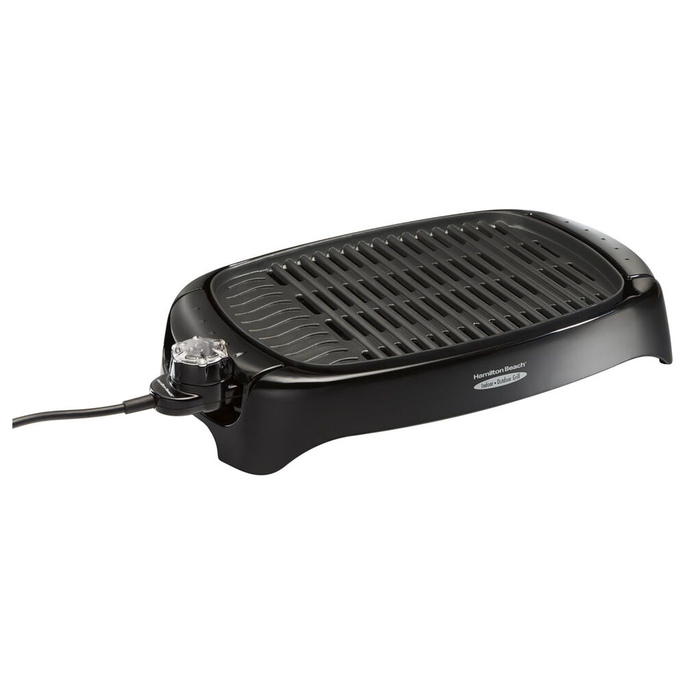 Hamilton Beach Indoor/Outdoor Electric Smokeless Open Grill in Black Shop NFM