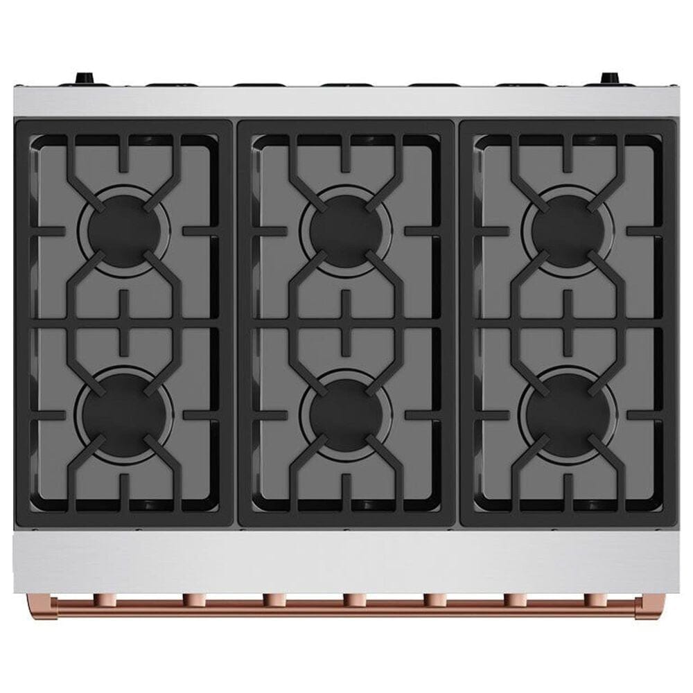Thor Kitchen Gordon Ramsay 6 Cu. Ft. Professional Gas Range with Rose Gold Handle Kit in Stainless Steel, , large