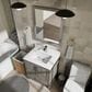 Lexora Home Jacques 30" Single Bathroom Vanity in Distressed Grey with 2 cm White Quartz Top and Rectangular Sink, , large
