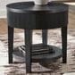 Ashley Marstream Round End Table in Dark Charcoal Black, , large