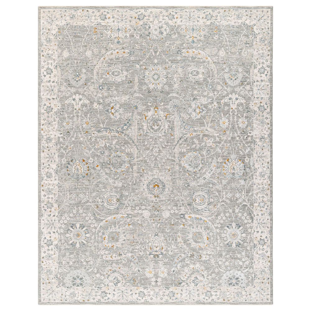 Surya Dresden Gray, Medium Gray, White, Light Slate, Denim and Mustard 5&#39; x 7&#39;5&quot; Area Rug, , large