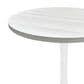 Leisuremod LeisureMod Bristol Dining table, White Base with 27 Round Light Natural MDF top, , large