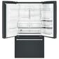Cafe 22.2 Cu. Ft. Counter Depth French Door Refrigerator in Matte Black with Brushed Stainless Handle, , large