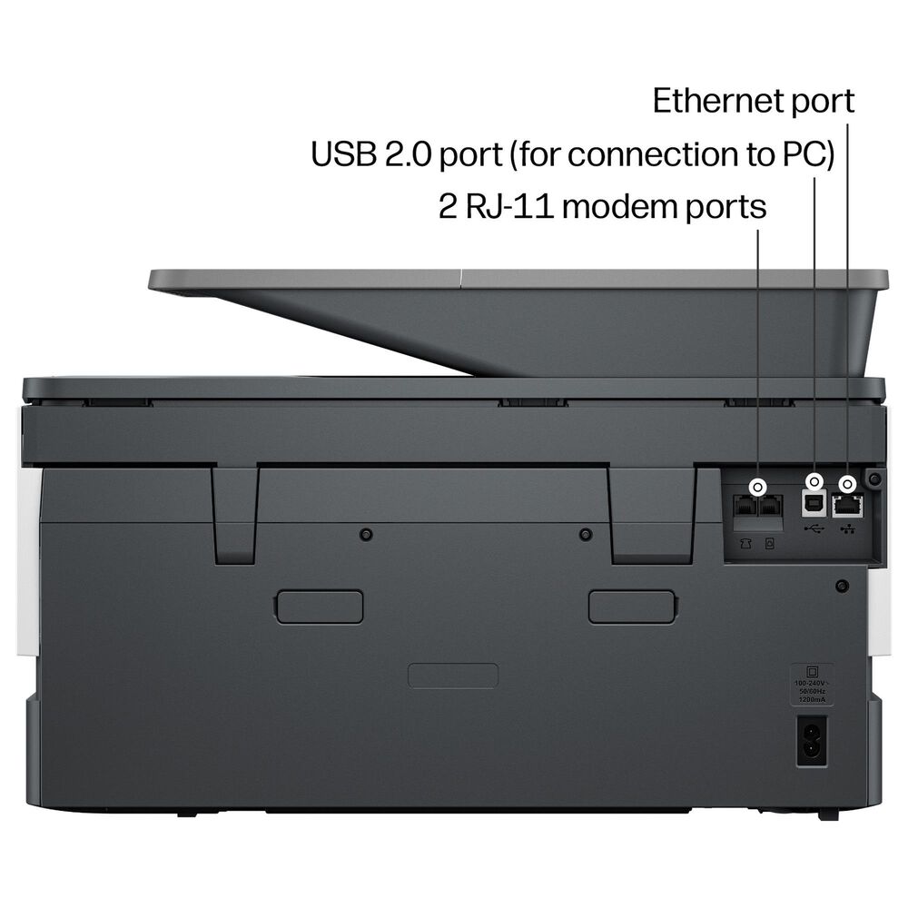 HP OfficeJet Pro 9125 All-in-One Printer in White and Charcoal, , large