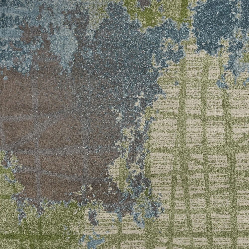 Kas Oriental Rugs Illusions Visions 3&#39;3&quot; x 4&#39;11&quot; Green and Blue Area Rug, , large