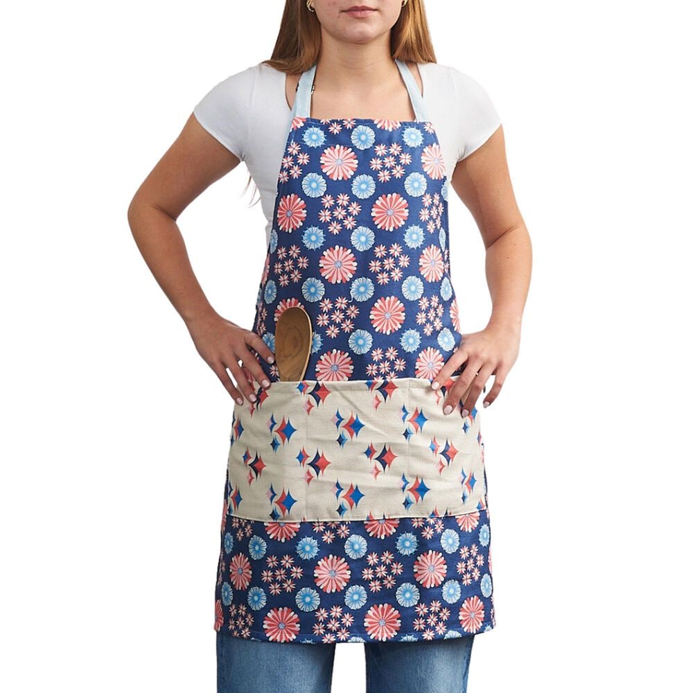 Once Again Home Burst Attach and Go Apron in Navy, , large