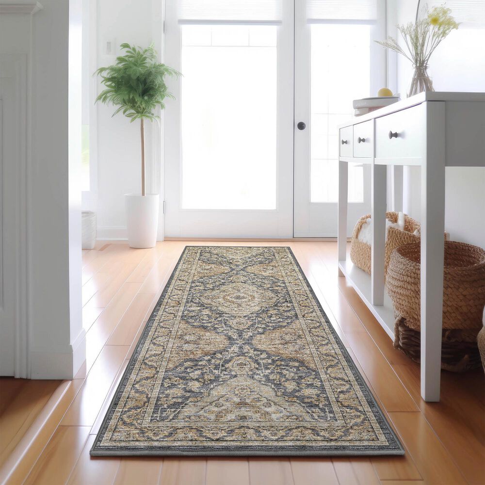 Dalyn Rug Company Hatay 2&#39;3&quot; x 7&#39;6&quot; Charcoal Runner, , large