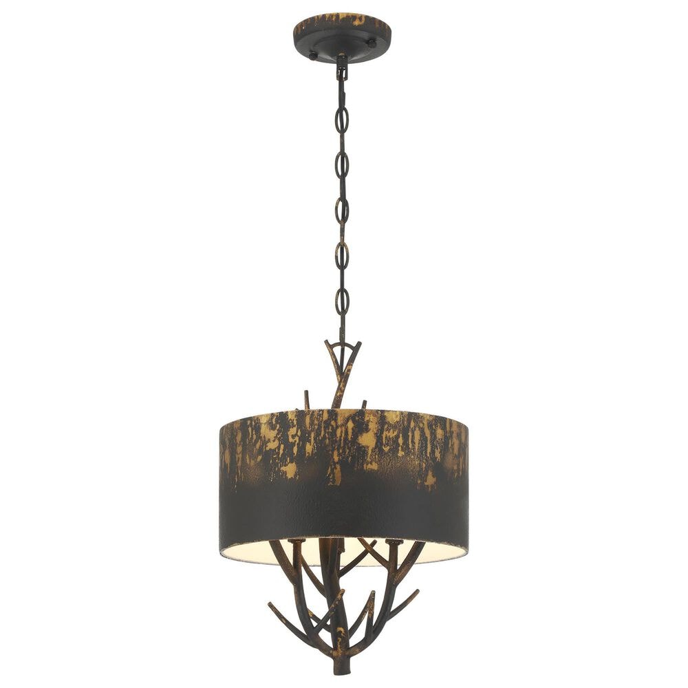 Golden Lighting Arboreal 3-Light Pendant in Antique Black, , large