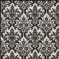 Nourison Damask DAS02 8" x 10" Black and White Area Rug, , large