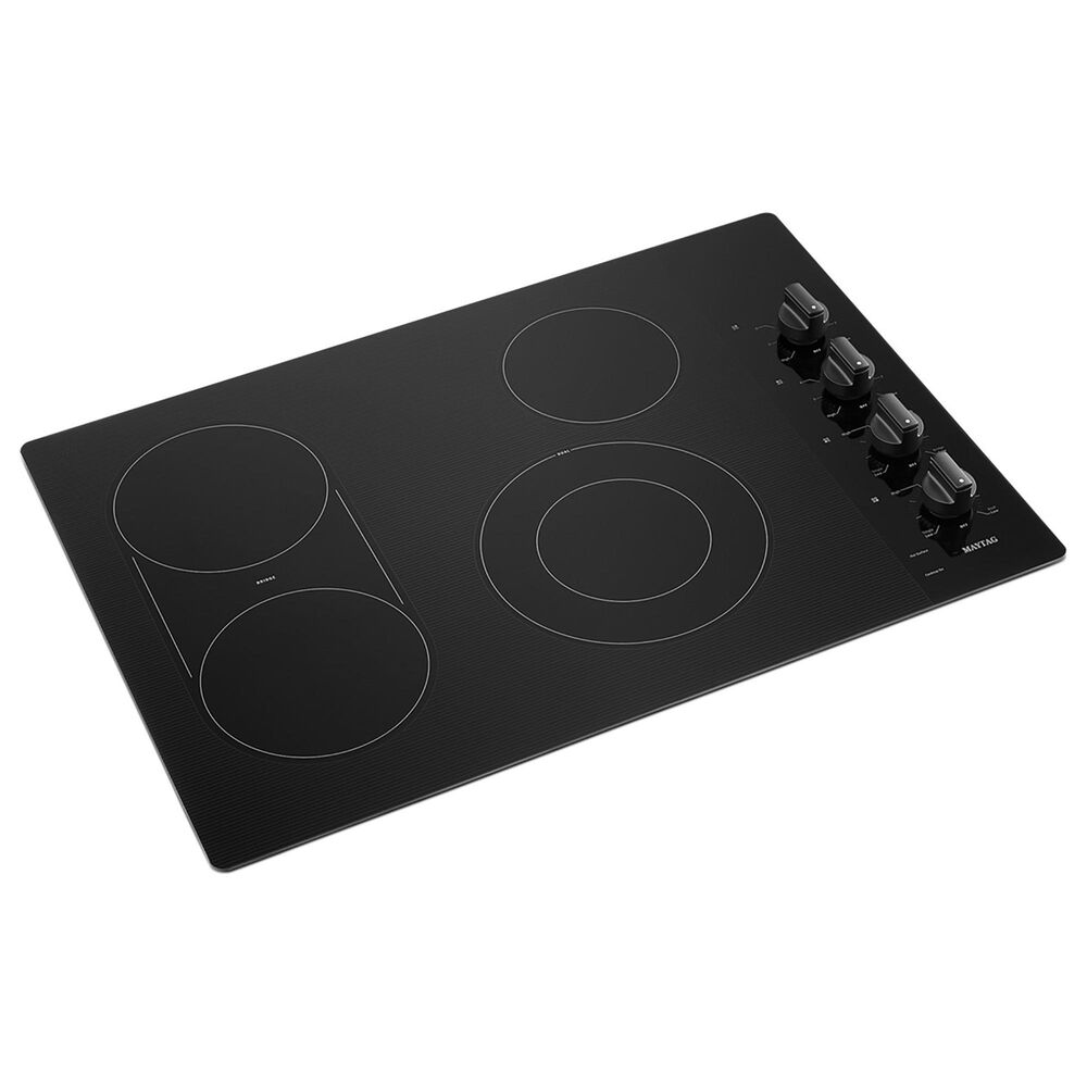 Maytag 2-Piece Kitchen Package with Stainless Steel 30&quot; Built-In Single Wall Oven and Black Electric Cooktop, , large