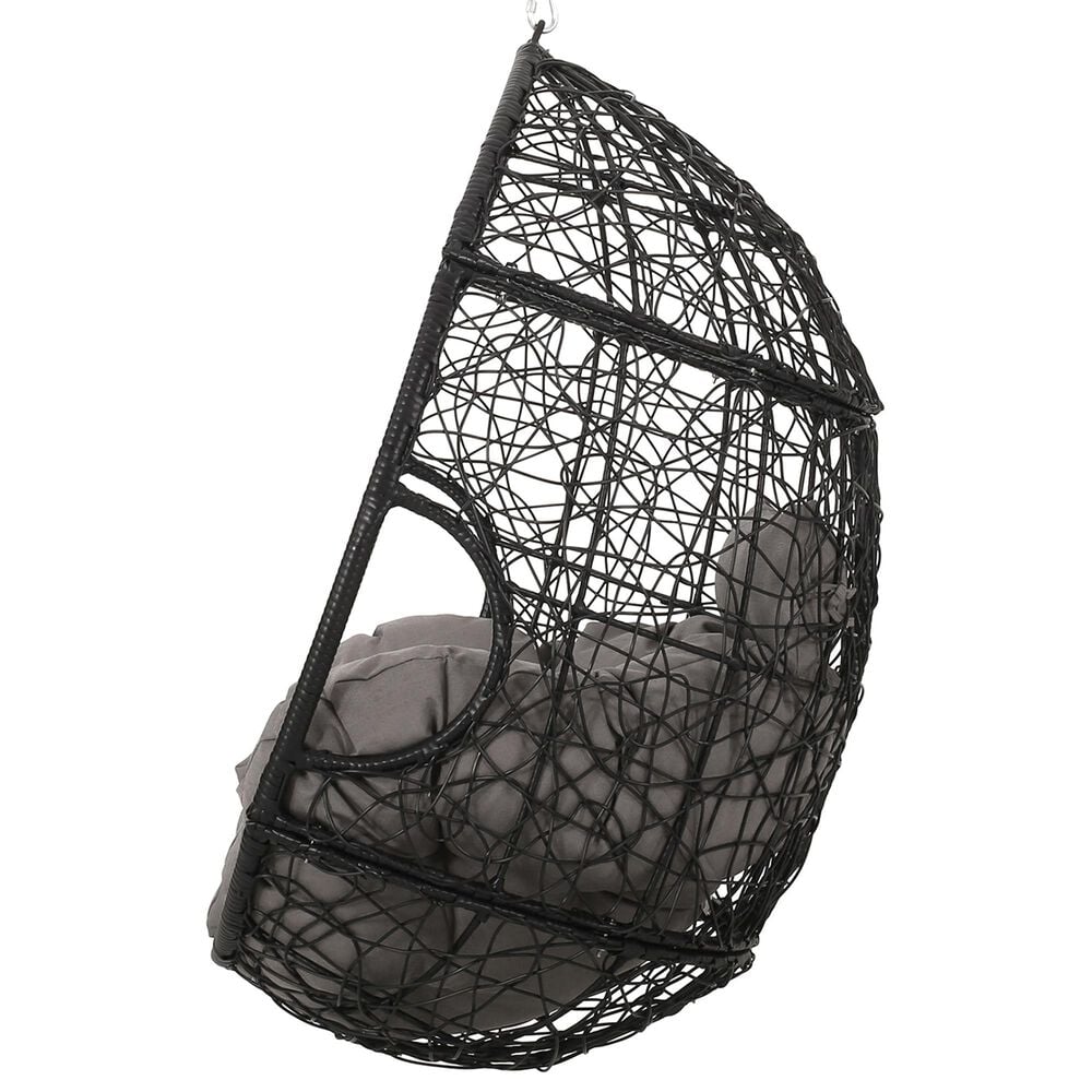 Hearth and Haven Castaic Outdoor Hanging Chair with Cushions in Light Gray, , large