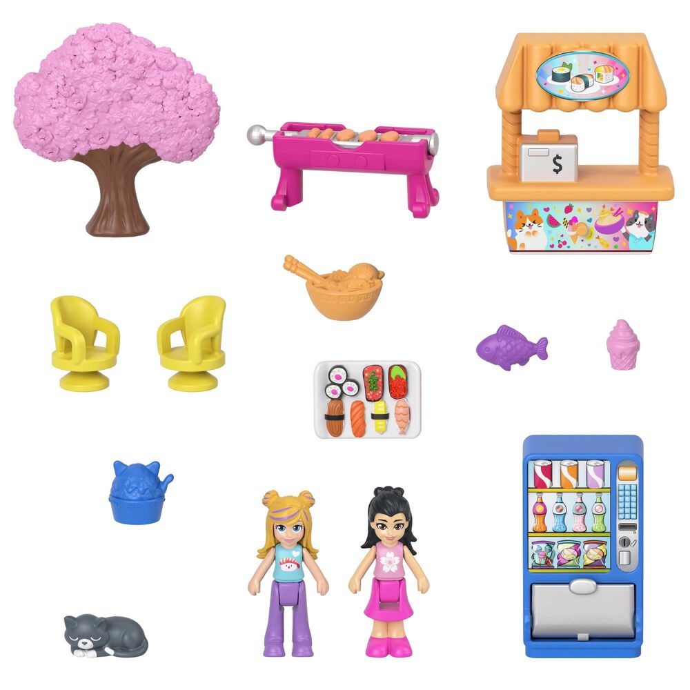 Polly Pocket Sushi Shop Cat Compact, , large