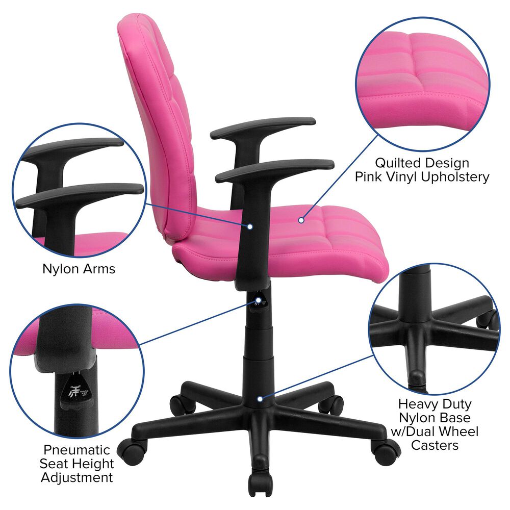Flash Furniture Task Chair in Pink, , large
