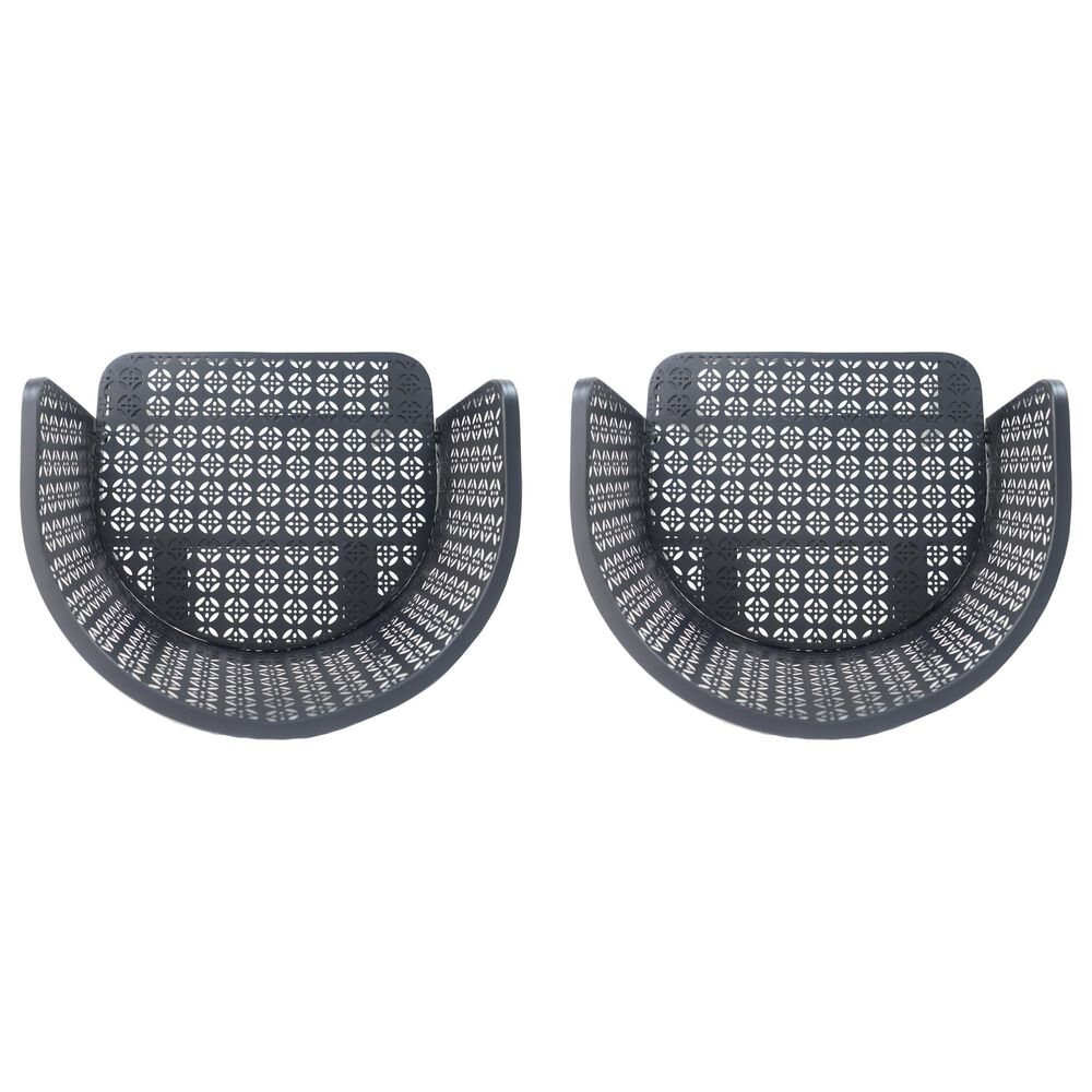 Hearth and Haven Milan Outdoor Dining Chair in Black (Set of 2), , large