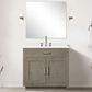 Lexora Home Abbey 36" Single Bathroom Vanity in Black Oak with 2 cm White Quartz Top, Rectangular Sink and 34" Mirror, , large
