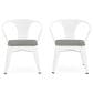 Delta Bistro Chair in White and Grey (Set of 2), , large