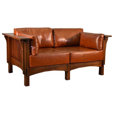 Crafters & Weavers Stationary Loveseat in Russet Brown, , large