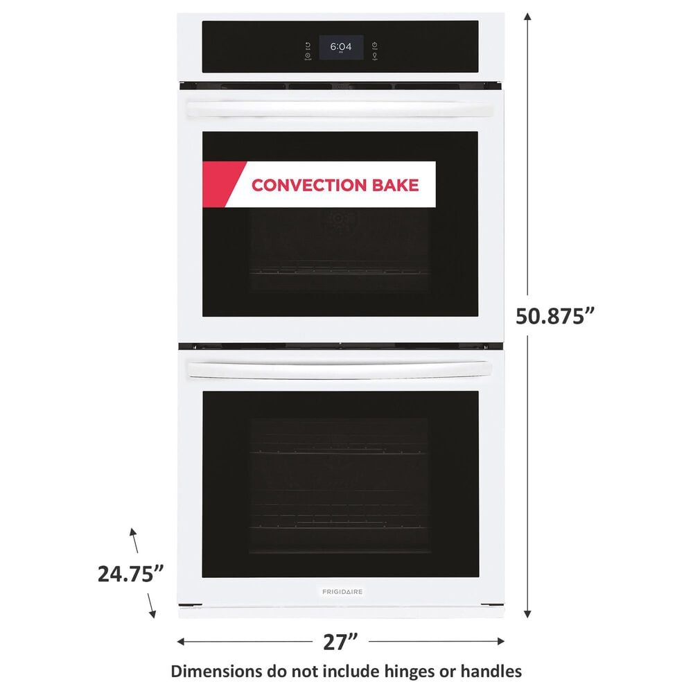 Frigidaire 27&quot; Double Electric Wall Oven with Fan Convection in White, , large