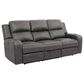 Oxford Furniture Power Reclining Sofa with Power Headrest and Drop Down Table in Cowboy Granite, , large
