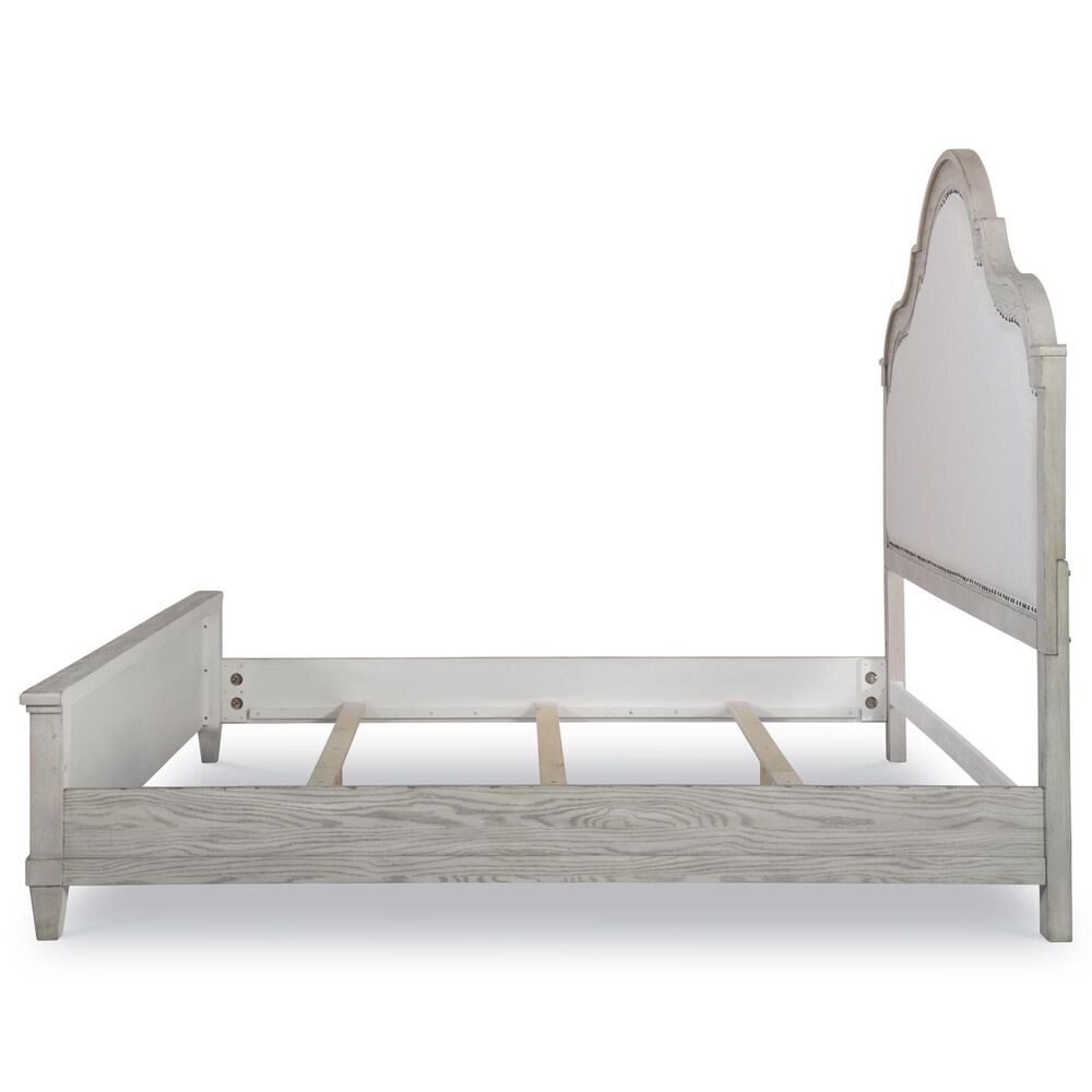 Legacy Classic Belhaven 4-Piece King Upholstered Panel Bedroom Set in Weathered Plank, , large