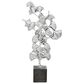 Maple and Jade Handmade Floral Decorative Sculpture in Satin Silver and Dark Gray, , large
