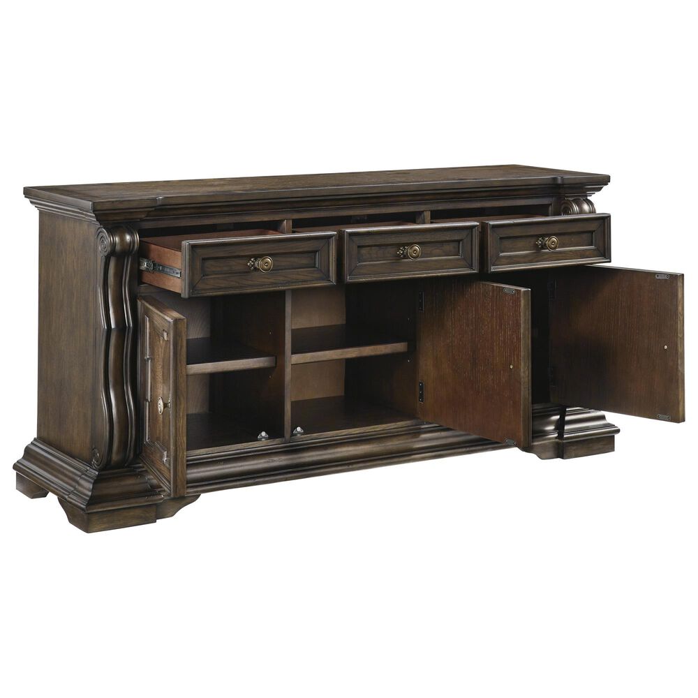 Millenium Maylee Dining Buffet with Hutch in Dark Brown, , large