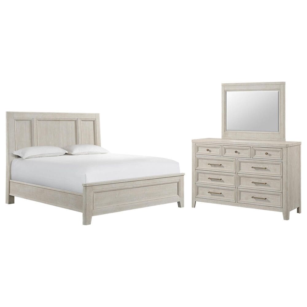 Hawthorne Furniture Carlson 3-Piece King Panel Bedroom Set in Washed Linen, , large