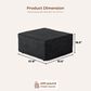 HOMLUX Modern Ottoman with Corduroy Fabric in Black, , large