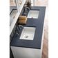 James Martin Vanities Athens 60" Double Bathroom Vanity in Glossy White with 3 cm Charcoal Soapstone Quartz Top and Rectangular Sinks, , large