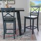 Linon Home Decor Aliza Counter Stool in Blue and Dark Grey (Set of 2), , large