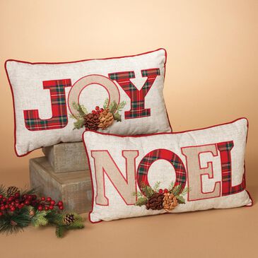 The Gerson Company GIL 18" Assorted Holiday Pillows (Set of 2), , large