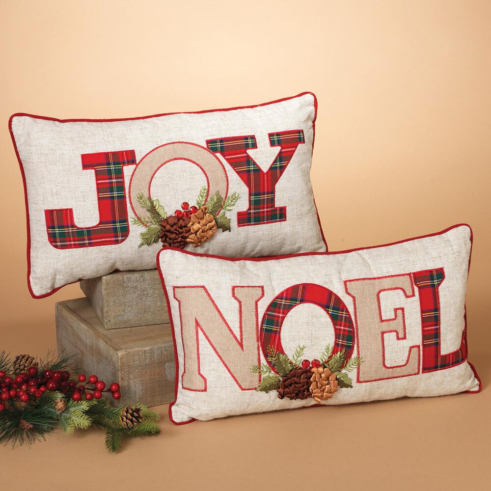 The Gerson Company GIL 18" Assorted Holiday Pillows (Set of 2), , large