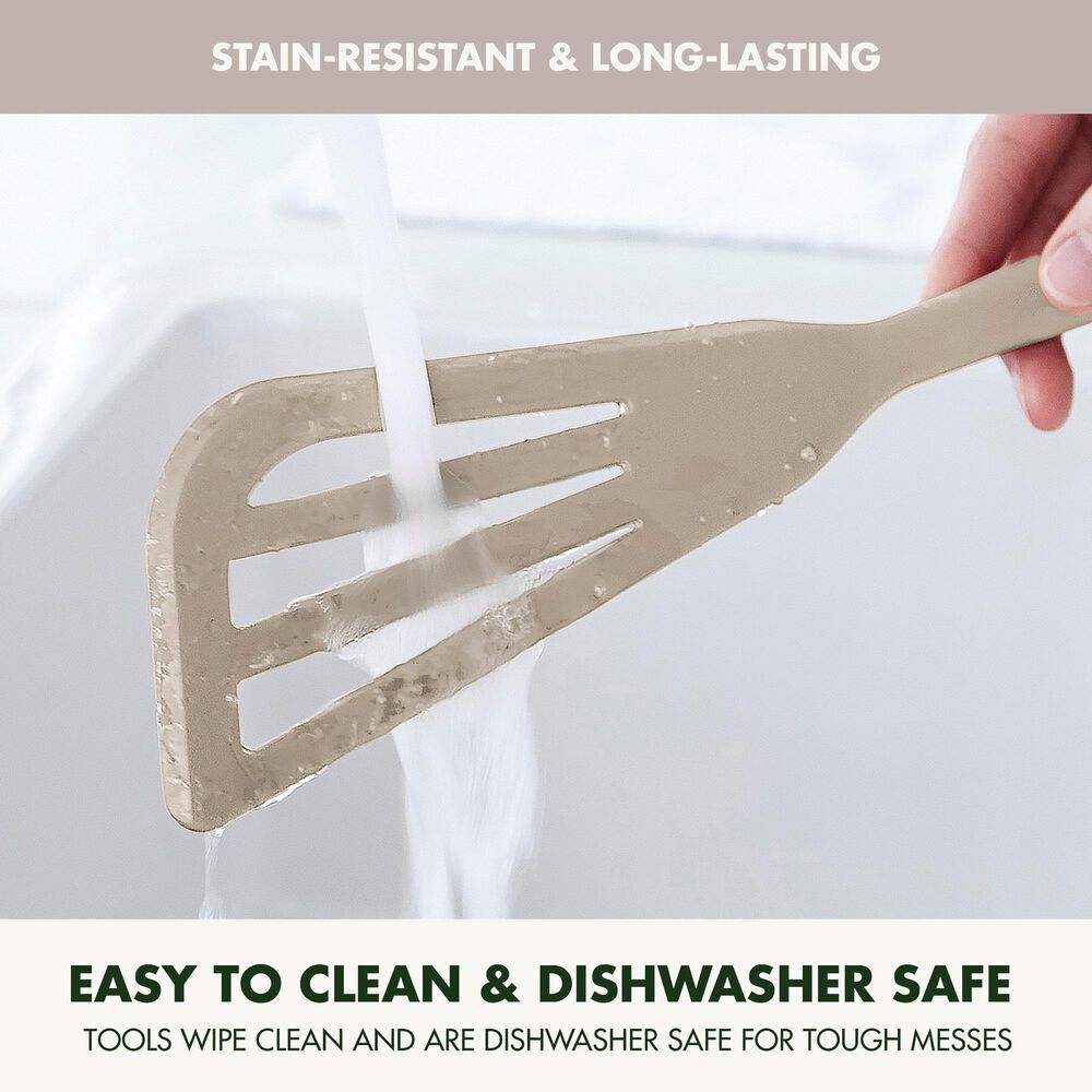 Green Pan Platinum Silicone Fish Turner in Taupe, , large