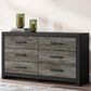 Ashley Broachmyn 6 Drawer Dresser Only in Warm Gray and Matte Black, , large