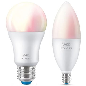 Wiz Smart Lighting A19 E26 Color Bulb + Smart Lighting B12 E12 Color Wi-Fi Bulb, , large