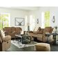 Signature Design by Ashley Huddle Double Reclining Loveseat with Console in Nutmeg, , large