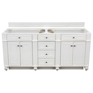 James Martin Bristol 72" Double Bathroom Vanity Cabinet in Bright White, , large