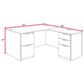 Regency Global Sourcing Legacy 66" L-Shaped Desk with Double Full Pedestal Drawer Unit in Noble Oak, , large