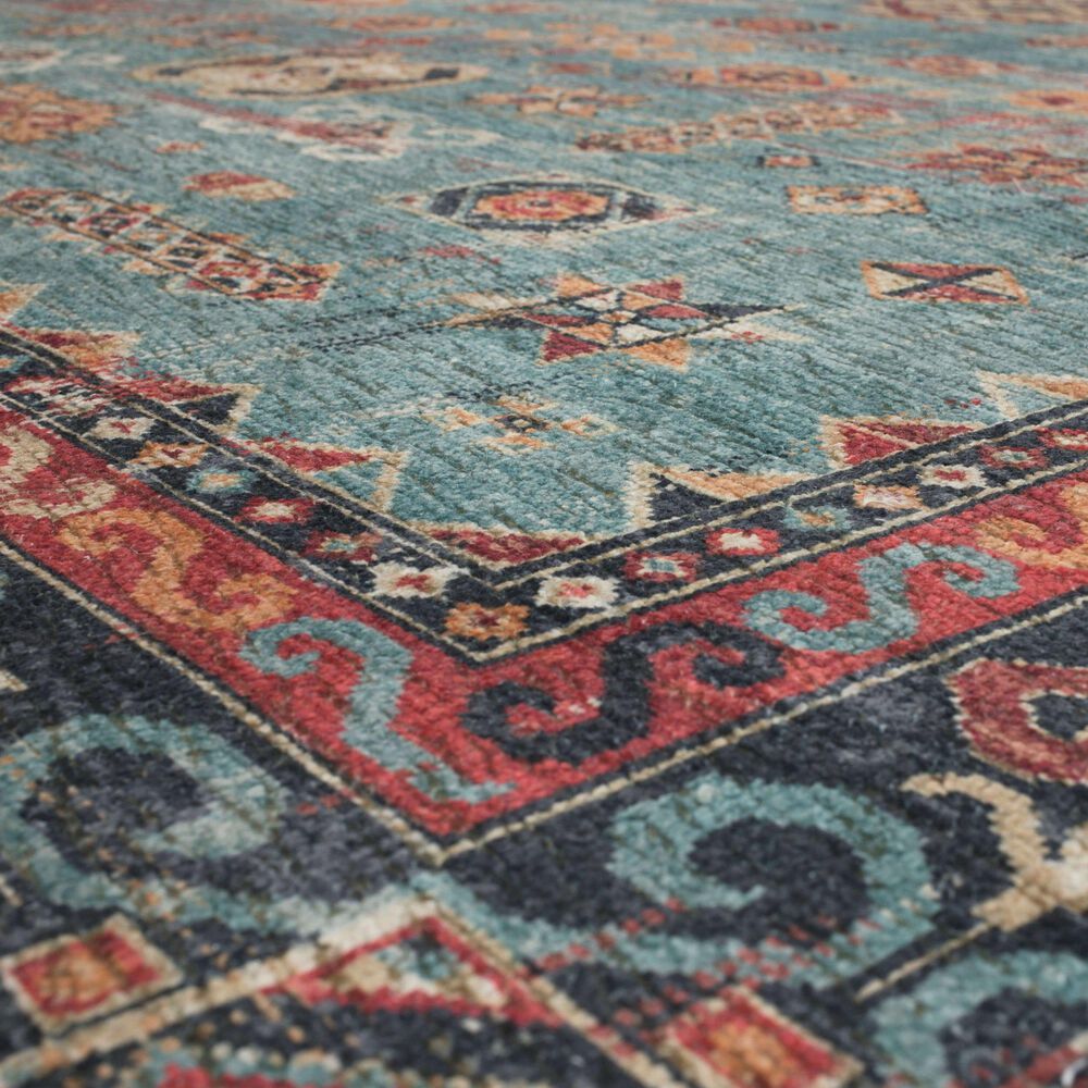 Karastan Zula Mombasa 8&#39; x 10&#39; Aquamarine Area Rug, , large